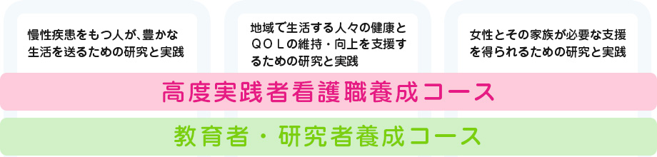 看護学研究科の3分野